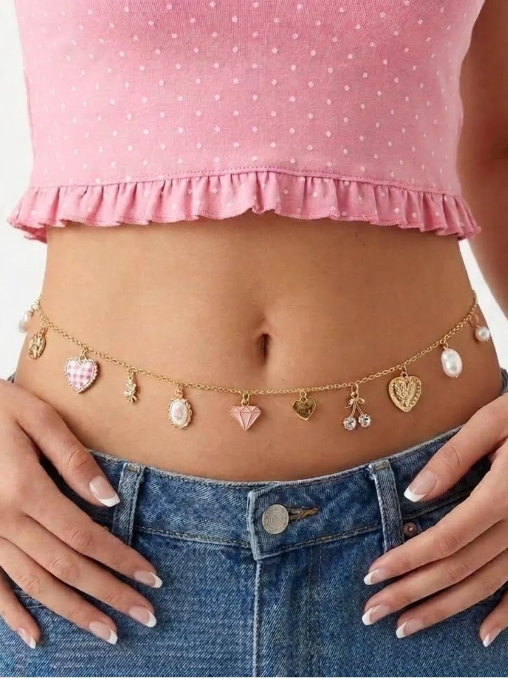 Y2k Juicy Couture Gold Waist Chain